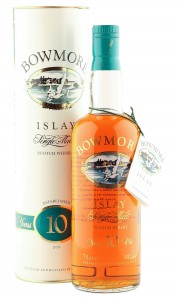 Bowmore 10 Year Old, Screen Printed Label with Tube