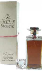 Macallan 1962 25 Year Old, Crystal Decanter with Stopper and Box