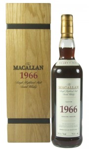 Macallan 1966 35 Year Old, Fine & Rare 2002 Bottling with Wooden Case