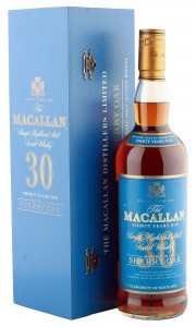 Macallan 30 Year Old, Sherry Oak, Blue Label with Presentation Box