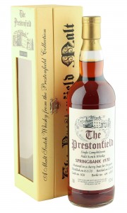 Springbank 1970 34 Year Old, Prestonfield Sherry Cask #1631 with Box