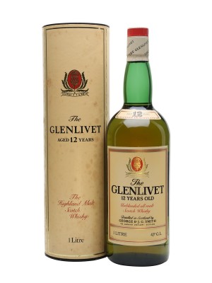 Glenlivet 12 Year Old / Bottled 1980s / Litre