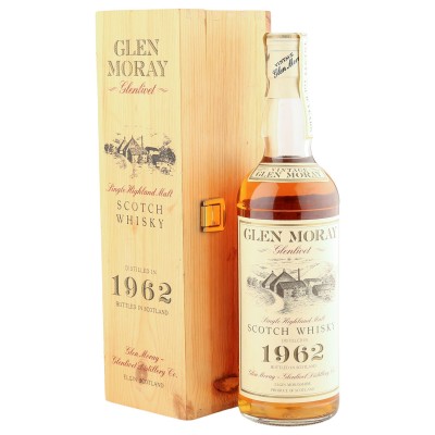 Glen Moray 1962 24 Year Old Vintage with Wooden Presentation Case