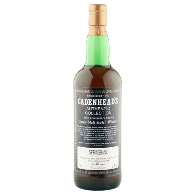 Springbank 1972 20 Year Old, Cadenhead's 150th Anniversary 1992