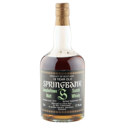 Springbank 1973 18 Year Old, Rum Butt 1991 Cadenhead Bottling - 57.9%