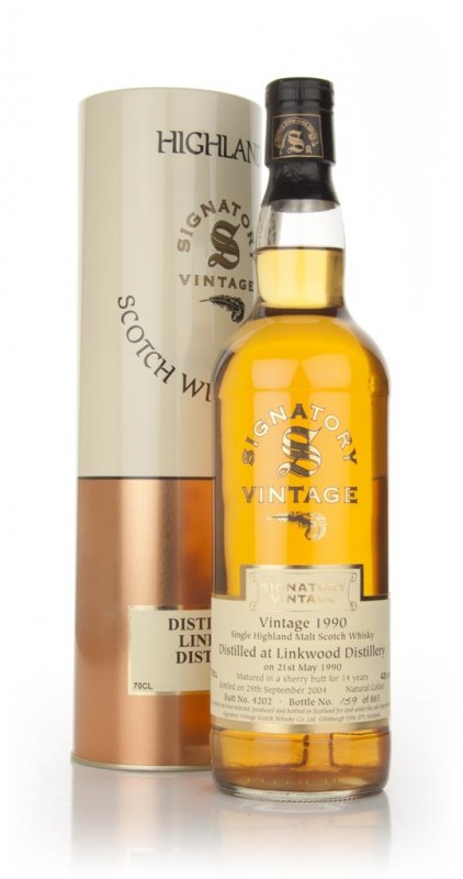 Linkwood 14 Year Old 1990 Signatory Old Bottling