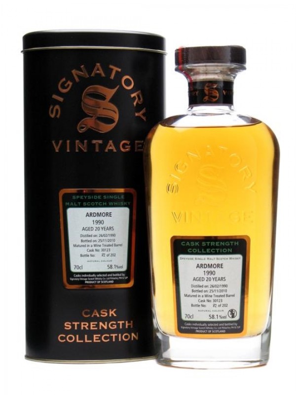Ardmore 1990 20 Year Old Cask #30123 Signatory