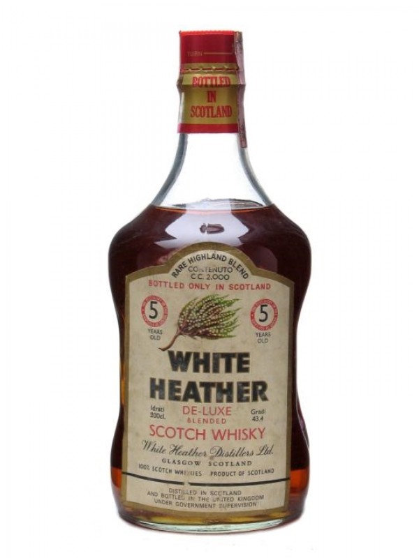 White Heather 5 Year Old Bottled 1980s Half Gallon
