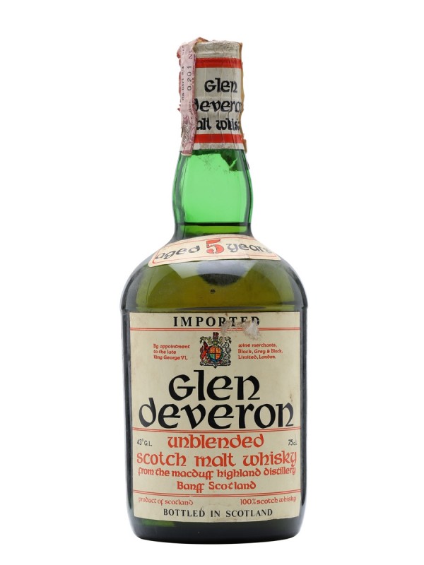 Glen Deveron 5 Year Old Bottled 1960s