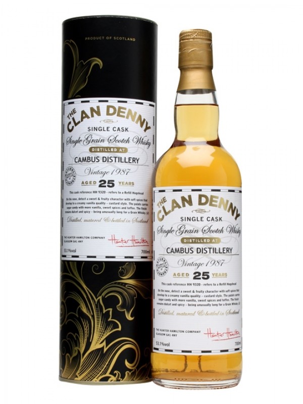 Cambus 1987 25 Year Old Hogshead #9320 Clan Denny