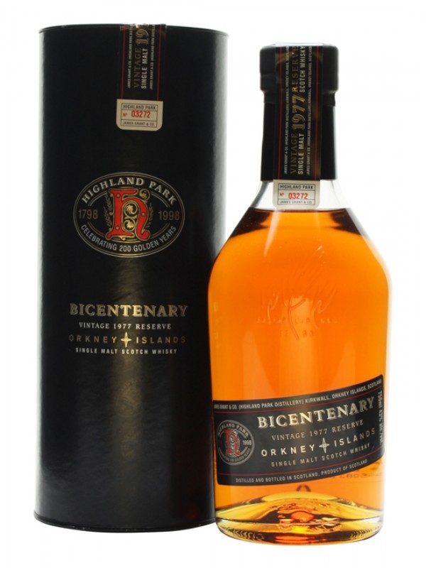 Highland Park 1977 21 Year Old Bicentenary Bottled 1998