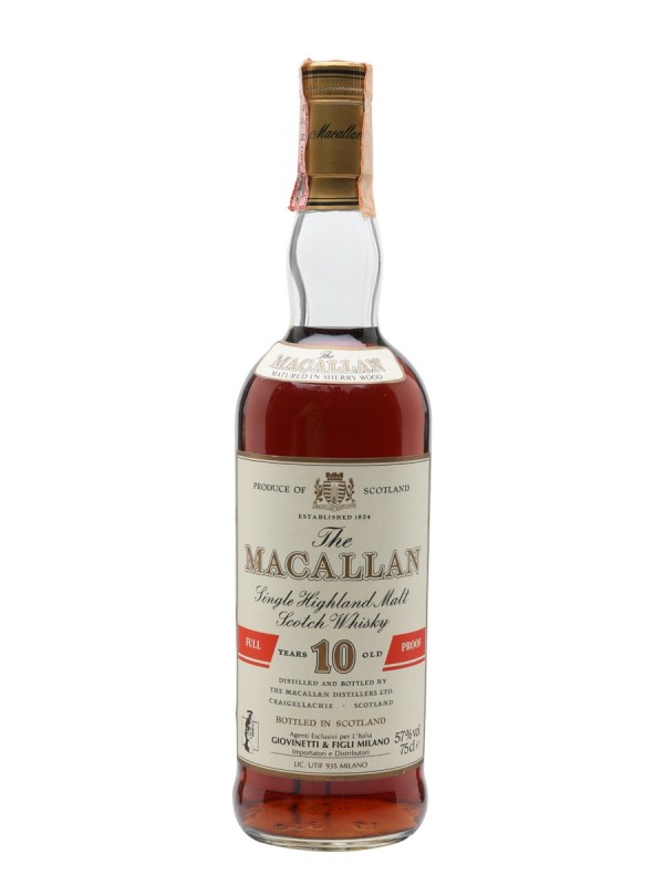 Macallan 10 Year Old Full Proof Bottled 1990s