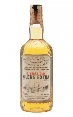 Glens Extra (Springbank) 8 Year Old / Bot.1960s Campbeltown Whisky