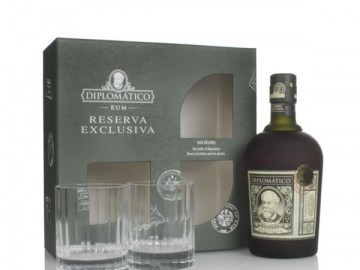 Diplomatico Reserva Exclusiva Gift Pack With Two Rum Old Fashioned Gla Dark Rum