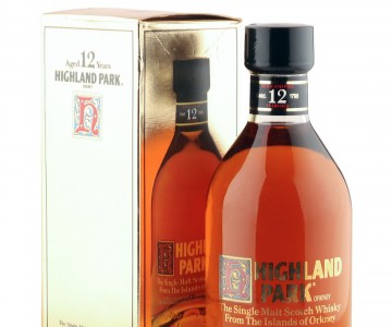 Highland Park 12 Year Old, Screen Printed Eighties Bottling with Box