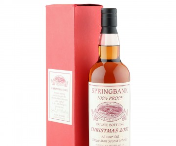 Springbank 12 Year Old, 100 Proof Christmas 2002 Private Bottling